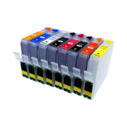 Набор картриджей ПЗК (T0870-0874,T0877-0879) для Epson St Photo R1900 8 шт RE- R1900 (БЕЗ ЧЕРНИЛ) IST