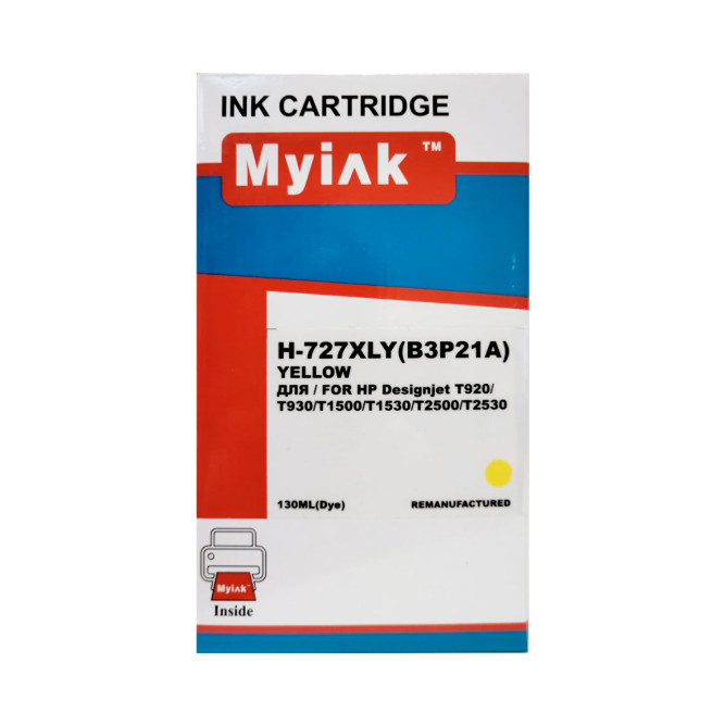 Картридж для (727XL) HP DesignJet T1500/T2500/T920 (B3P21A) Yellow MyInk