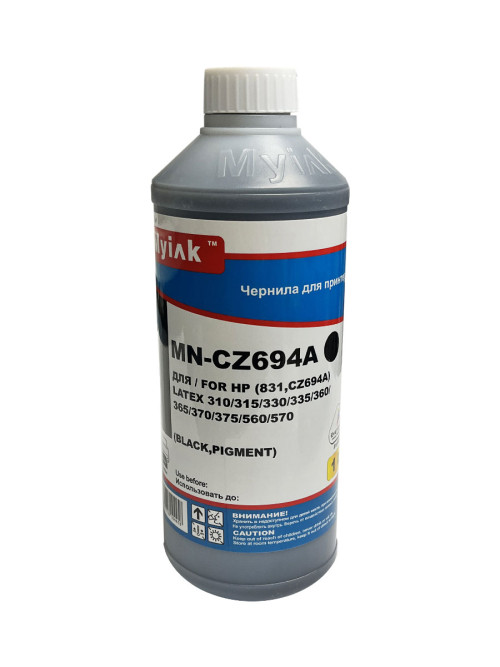 Чернила для HP (831,CZ694A) Latex 310/315/330/335/360/365/370/375/560/570 (1л,black,Pigment)  MyInk