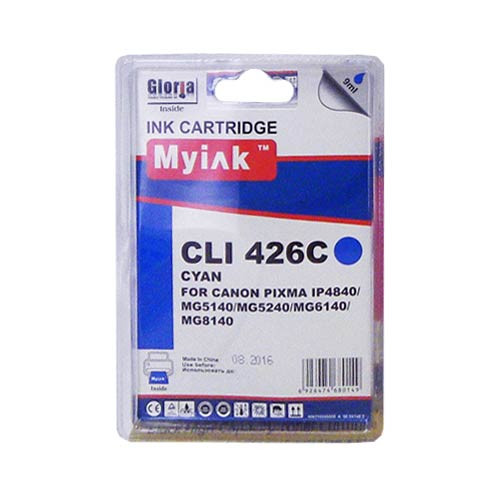 Картридж для canon  cli-426c pixma  ip4840/mg5140/5240/6140/8140 cyan (9ml, dye) myink