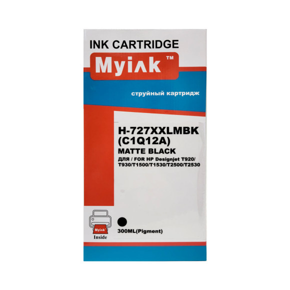 Картридж для (727XXL) HP DesignJet T1500/T2500/T920 (C1Q12A) Matte Black Pigment MyInk