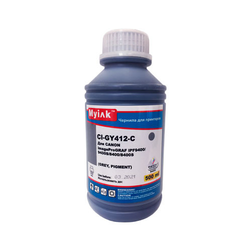 Чернила для CANON (PFI-706GY) imagePROGRAF iPF9400/9400S/8400/8400S (500мл, grey, Pigment)  MyInk