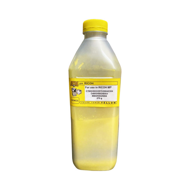 Тонер для RICOH MP C2503/C2003/C2011/C2004/C2504 (фл,270,желтый,Chemical) Silver ATM