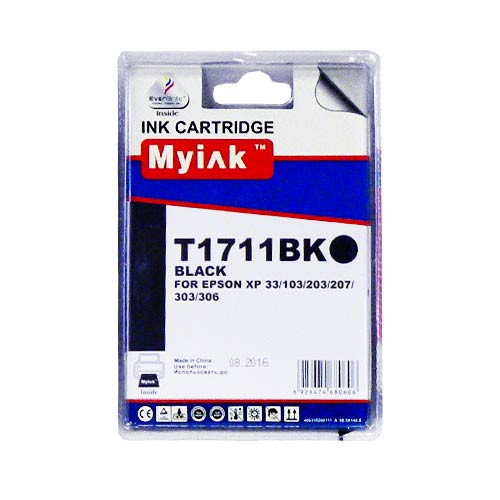 Картридж для (T1711) EPSON Expression Home XP-103/203/406 Black (14,6ml, Pigment) MyInk