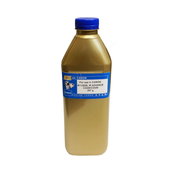 Тонер для CANON iR C3025, iR ADVANCE C3320/C3325i (фл,207,синий,Chemical ) Gold ATM