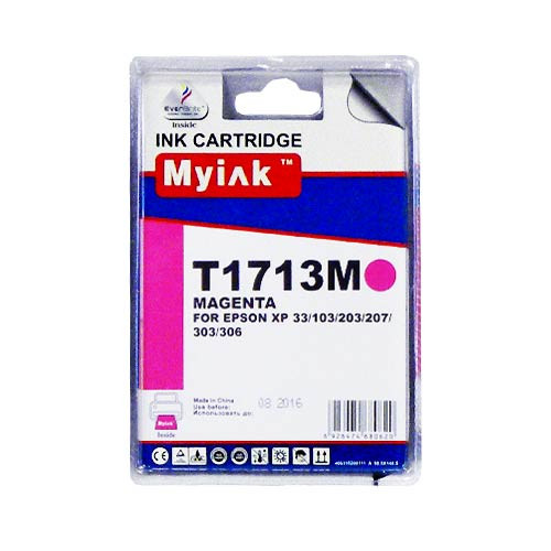 Картридж для (T1713) EPSON Expression Home XP-103/203/406 Magenta (10ml, Dye) MyInk