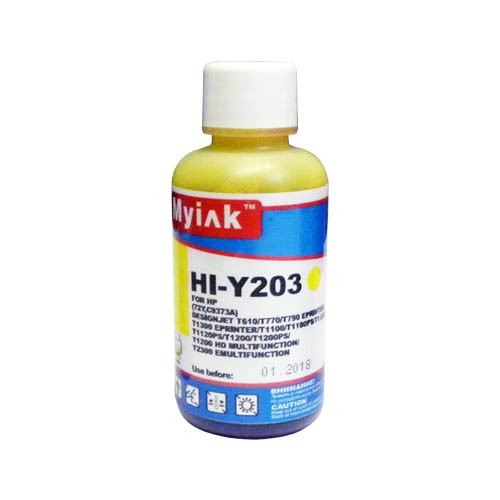 Чернила для (HP 72, HP 727, HP 764) C9373A (100мл,yellow) HI-Y203 Gloria™ MyInk