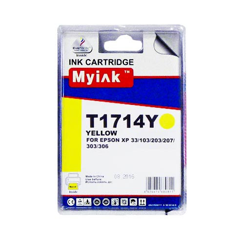 Картридж для (T1714) EPSON Expression Home XP-103/203/406 Yellow (10ml, Dye) MyInk