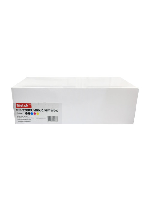 Картриджи (БЕЗ ЧЕРНИЛ) ПЗК (PFI-320BK/MBK/C/M/Y) для CANON TM-200/205/300/305 without chip, 5шт MyInk