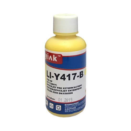 Чернила для HP (971) Officejet Pro X576DW/X476DN/X551DW (100мл,yellow,Pigment) LI-Y417-B EverBrite™ MyInk