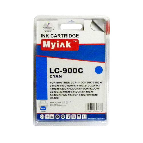 Картридж для brother dcp-110c/mfc-210c/fax-1840c (lc900c) cyan myink