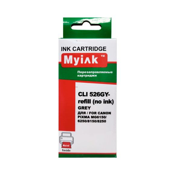 Картридж (без чернил) пзк (cli-526gy) для canon pixma mg6150/6250, автосброс, 1шт myink
