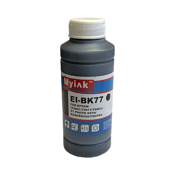 Чернила для EPSON St Photo R270/R290/R290/RX590/T50/P50  EI-BK77 (100мл, Black Dye) MyInk RU