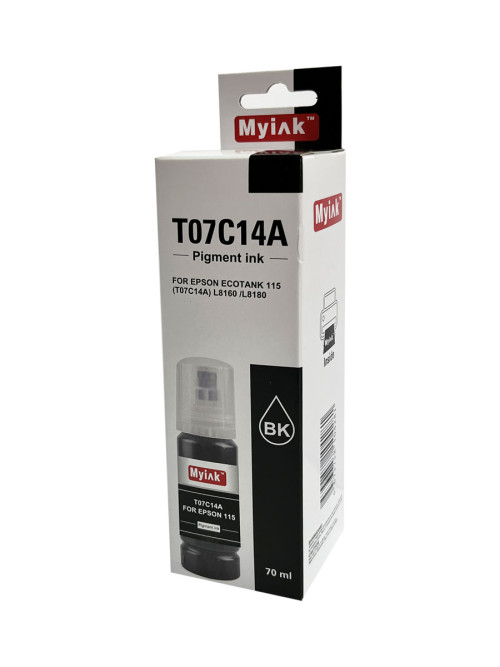Чернила для EPSON EcoTank (115) (T07C14A) L8160 / L8180 (70мл, black, Pigment)  MyInk