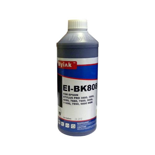 Чернила для EPSON  L4260/L14150/L6290/L6270/ L6291/ L4266/wf-c5290/WP4015/M100/M105/ M200/K-101 (1л,  black, Pigment) EI-BK808 EverBrite™ MyInk