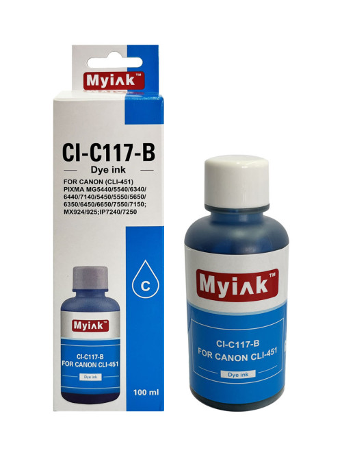 Чернила для CANON CLI-451C (100мл,cyan Dye) CI-C117-B Gloria™ MyInk