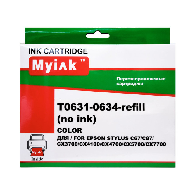 Картриджи (БЕЗ ЧЕРНИЛ) ПЗК (T0631/0632/0633/0634) для Epson St C67/C87/CX3700/4100/4700, автосброс, 4 шт MyInk