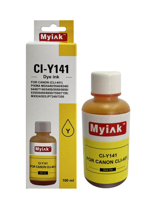 Чернила для CANON CLI-451Y (100мл,yellow Dye) CI-Y141 Gloria™ MyInk