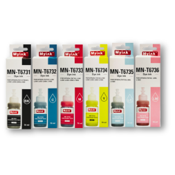 Чернила MyInk для Epson Ecotank L800, L805, L1800, L850, L810 (T6731-T6736), водные, комплект 6 цветов по 70 мл