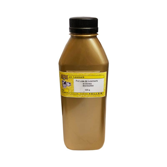 Тонер для Lexmark C 950/952/ X 950/952/954 (фл,320,желтый) Gold ATM