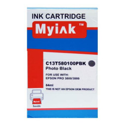 Картридж для (T5801) EPSON St Pro 3800/3880 Photo Black (84ml, Pigment, необходим чип оригинального картриджа) MyInk