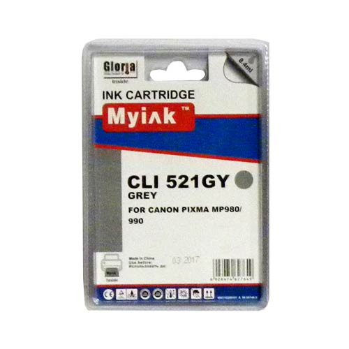 Картридж для canon  cli-521  gy pixma mp980/990 gray (8,4ml, dye) myink