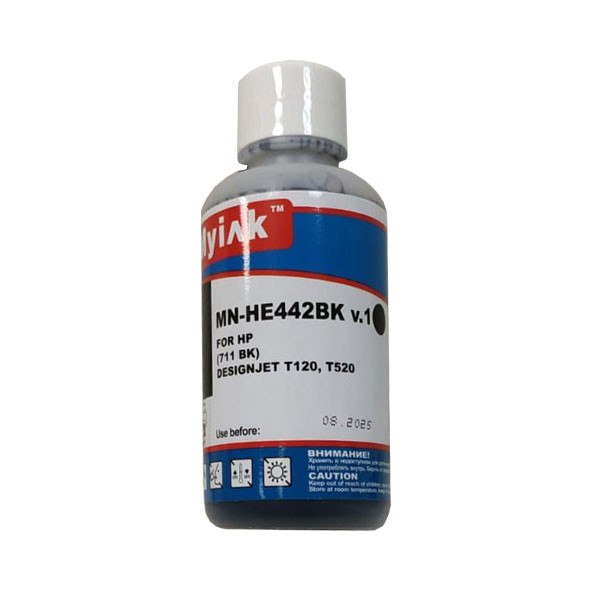 Чернила для HP (711) HP Designjet T120, T520, T125, T130, T525, T530. HP Officejet Pro L7380, L7480, L7580, L7590, L7600, L7650, L7680, L7700, L7750, L7780 (100мл, Black, Pigment) HI-BK442 EverBrite™ MyInk