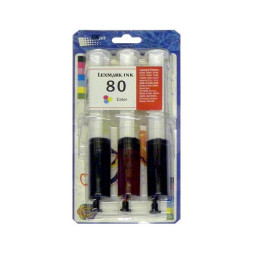 Набор чернил LEXMARK 80 (3 x 20ml,цв) Unijet