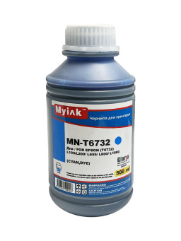 Чернила для EPSON (T6732) L100/L200/ L655/ L800/  L805/ L1800  (500мл, cyan Dye) MN-T6732C Gloria™ MyInk