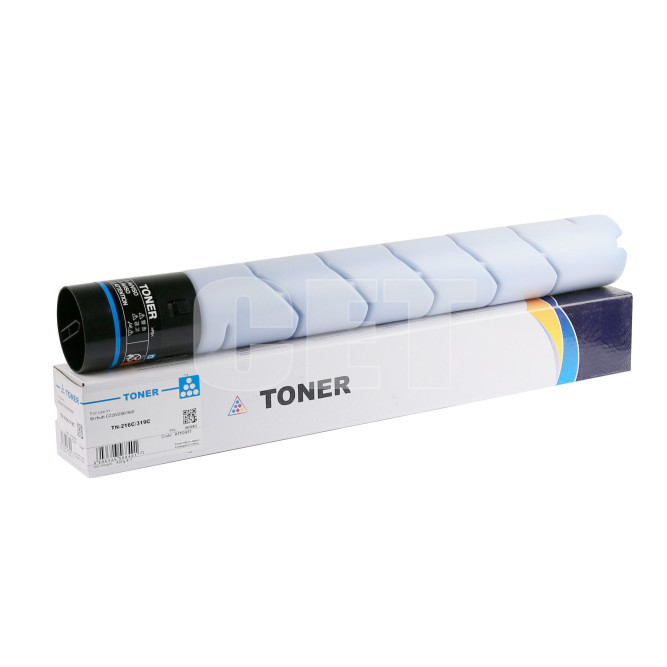 Тонер-картридж для KONICA MINOLTA bizhub C220/C280/C360 (TN-216C/319C) (26K) синий (CET), CET6840
