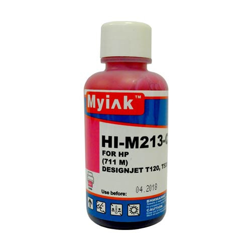 Чернила для HP (711) HP DesignJet T120, T520, T125, T130, T525, T530, OfficeJet Pro K8600, L7580, L7680, K550, K5400, L7480 (100мл, magenta, Dye) HI-M213 Gloria™ MyInk