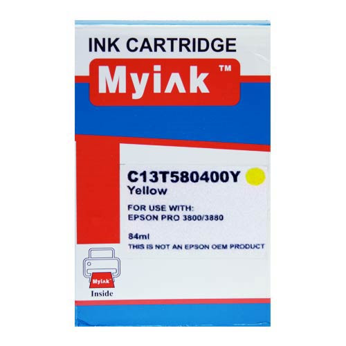 Картридж для (T5804) EPSON St Pro 3800/3880 Yellow (84ml, Pigment, необходим чип оригинального картриджа) MyInk