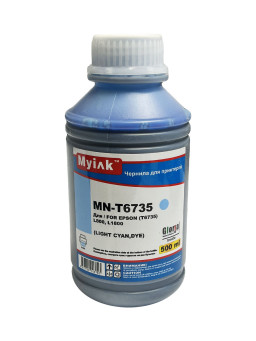 Чернила для EPSON (T6735) L800/  L805/ L1800(500мл, light cyan Dye) MN-T6735LC Gloria™ MyInk