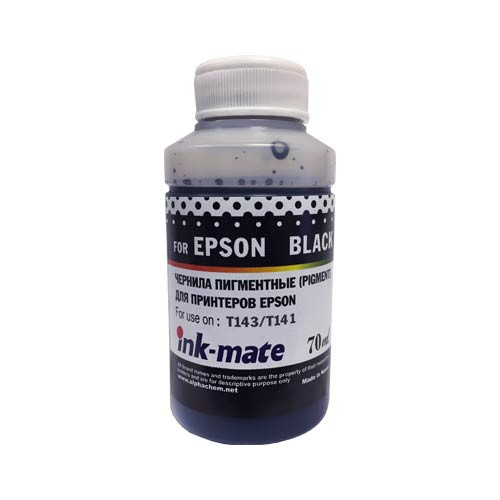 Чернила для EPSON (T143/T141)/ Expression Home XP-103/203/406 (70мл, black, Pigment) EIM-143PBk Ink-Mate