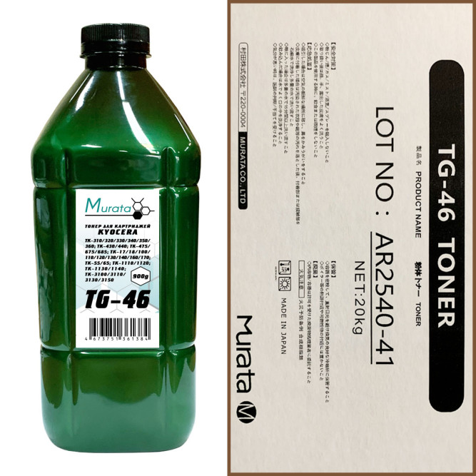 Тонер для KYOCERA Универсал тип TG-46 (фл,900,MURATA) Green Line