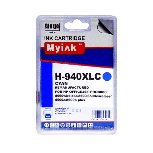 Картридж для (940XL)  HP OfficeJet Pro 8000/8500 C4907A (R) Cyan MyInk