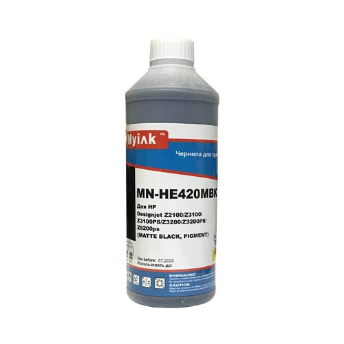 Чернила для HP ( 70) C9448A Z2100, Z3100, Z3100PS, Z3200, Z3200PS, Z5200ps (1л,matte black, Pigment) HE420MBK MyInk