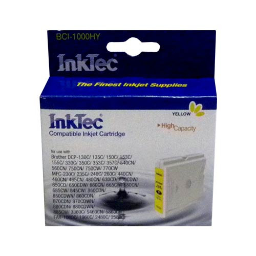 Картридж для Brother DCP-130C/MFC-240C/5460CN/885CW (LC1000Y) Yellow  InkTec