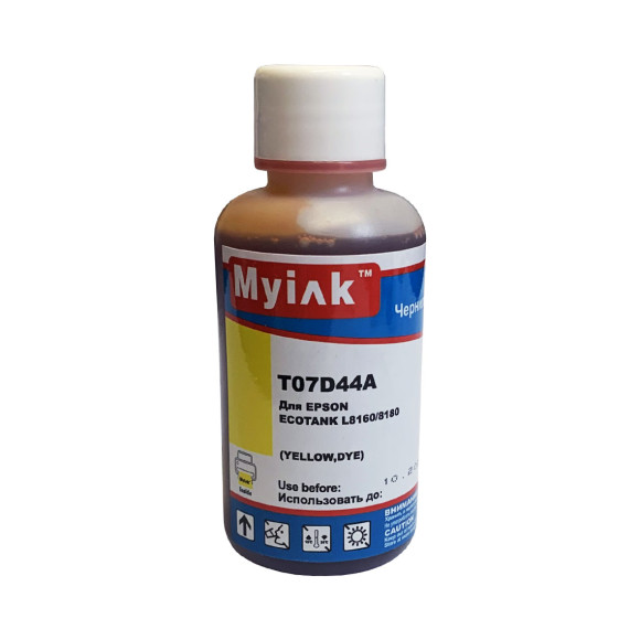 Чернила для EPSON EcoTank (115) (T07D44A) L8160 / L8180 (100мл, yellow)  MyInk