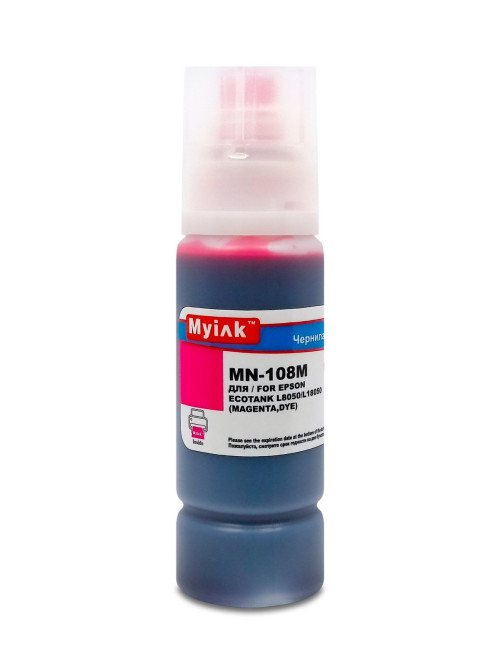 Чернила для EPSON EcoTank (108) L8050/L18050 (100мл, magenta, Dye) MyInk