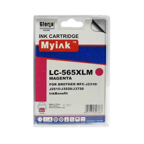 Картридж для brother mfc-j3520/j3720 (lc565xlm) magenta (16,6ml, dye) myink