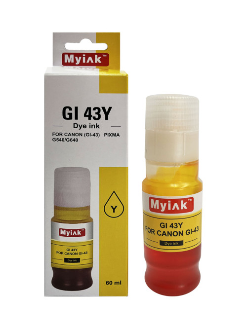 Чернила для CANON GI-43Y (60мл, контейнер,yellow  Dye) для PIXMA G540/G640 GI43Y MyInk