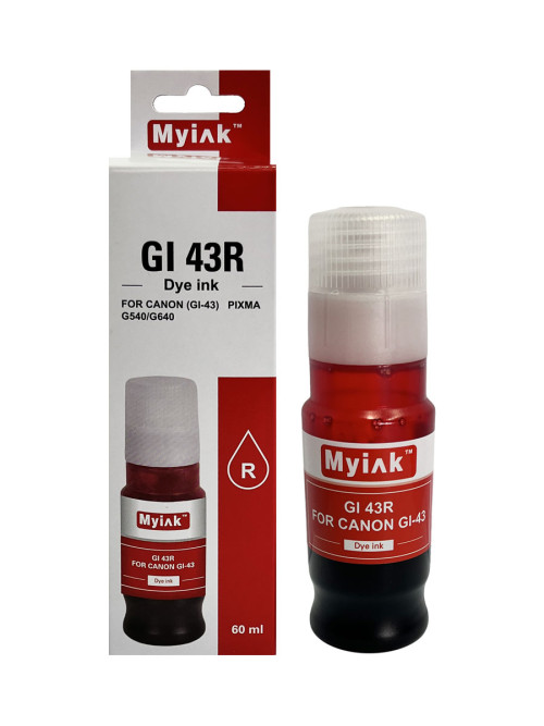Чернила для CANON GI-43R ( 60мл, контейнер, red  Dye) для PIXMA G540/G640 GI43R MyInk.