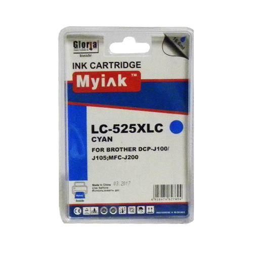 Картридж для Brother MFC-J200/DCP-J100/J105 (LC525XLC) Cyan (16,6ml, Dye) MyInk