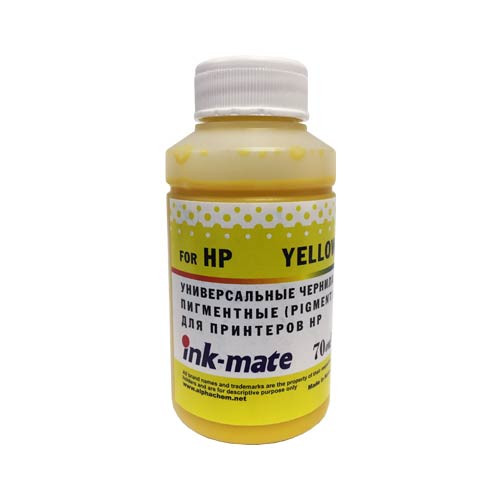 Чернила универсальные для hp (70мл, yellow, pigment) himb-upy ink-mate