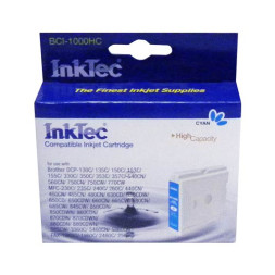 Картридж для Brother DCP-130C/MFC-240C/5460CN/885CW (LC1000C) Cyan InkTec