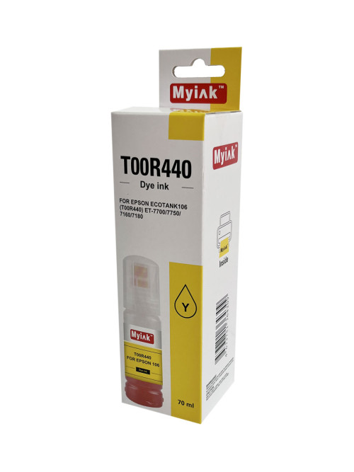 Чернила для EPSON EcoTank (106) (T00R440) ET-7700/7750/L7160/L7180 (70мл,yellow,Dye) MyInk