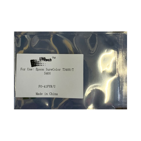 Чип для снпч и пзк (t41f4) epson surecolor t3400/t5400 yellow unitech(apex)
