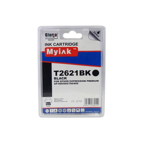 Картридж для (T2621) Epson Expression Premium XP-600/XP-605/XP-700/XP-800 Black (24,4ml, Pigment) MyInk