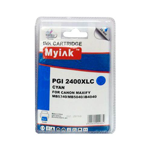 Картридж для canon  pgi-2400xlc maxify mb5340/mb5040/ib4040 cyan (20,4ml, pigment) myink